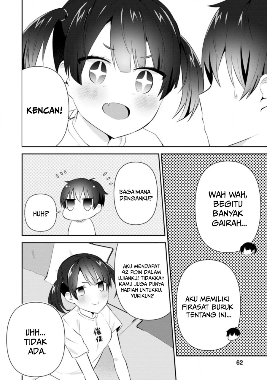 The Cute Girl Sitting Next to Me Is Trying to Make Me Fall in Love With Her as a Way to Ridicule Me Chapter 18 Bahasa Indonesia